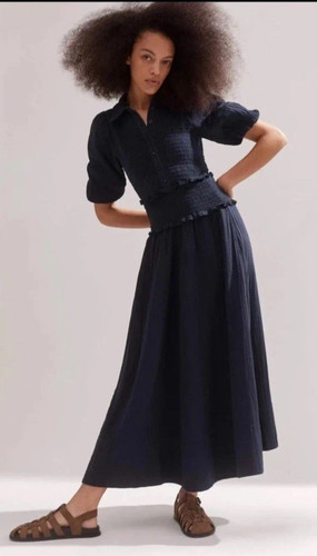 Cheesecloth shirred maxi - me+em,