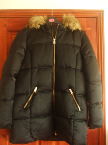 Ladies black puffa coat f&f