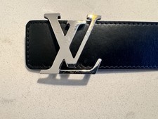 Louis Vuitton Men’s Reversible Belt Black Brown Chrome Hardware 100% Genuine