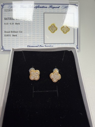 Diamond earrings 18k real - diamond,