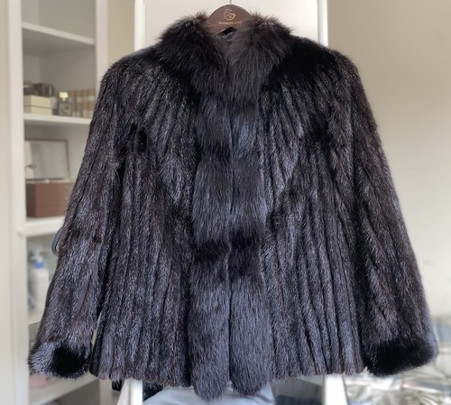 Vintage real mink fur fox - real,