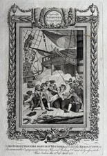 1782 Death of Captain Manners, Battle Of The Saintes, American Revolutionary War