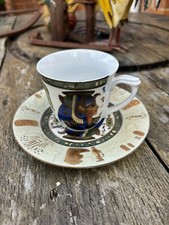 FM Fathi Mahmoud Mug Cup And Saucer Pâte et émail Limoges fondé en 1942  M.Egypt