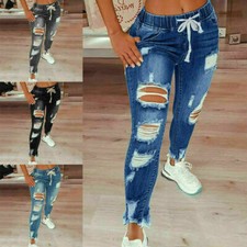 Womens Fashion Ripped Jeans