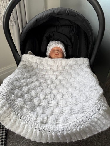 Hand knitted baby car - hand,
