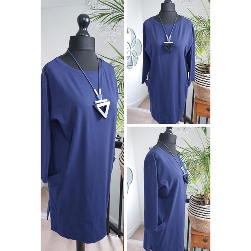 Blue dress ladies midi shift - dress,