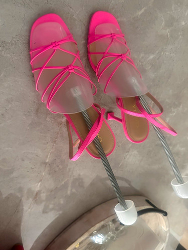 Carvela pink leather strappy - pink,