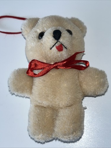 Vtg flocked fuzzy teddy - vtg,
