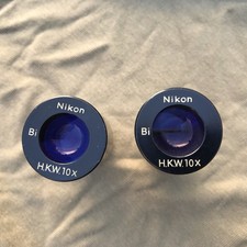 MICROSCOPE PART NIKON JAPAN EYEPIECE HKW10X OPTICS AS PICTURED X2