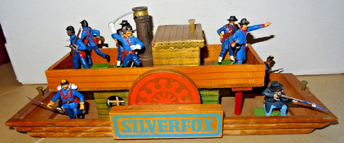 Wooden silver fox riverboat - "silver,