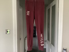 Jack Wills Size 8 Burgundy Cuffed Drawstring Joggers Women's