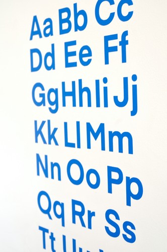 Alphabet wall art vinyl decals - alphabet,