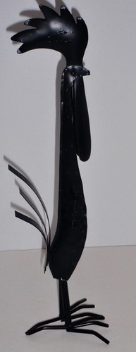 Rooster black tin metal - metal, hand