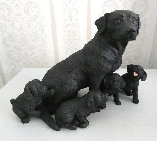 Black labrador mother - mother, with