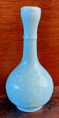 Chinese celadon lotus flask - lotus,