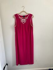 Coco Bianco QVC Women's Summer Neck Detail Maxi Dress Pink White 2XL RRP £46