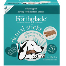 20 Sticks (4 x 170 g) Forthglade Natural Dental Sticks Plant Based & Grain Free