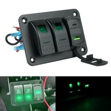 2 Gang Rocker Switch Panel LED