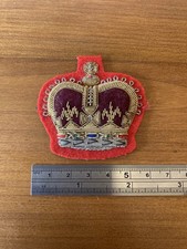 WO2 Crown Red, Warrant Officer wire embroidered badge