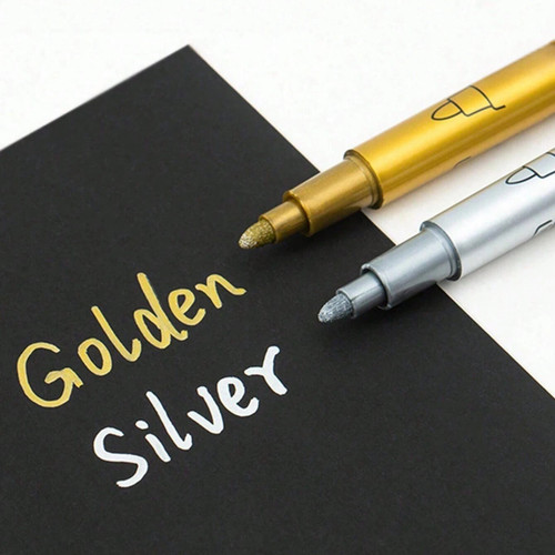 2pcs gold silver metallic - 2pcs,