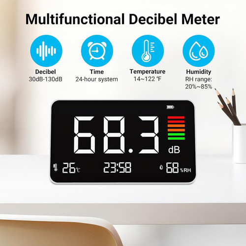 Noise meter led sound - noise,