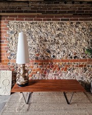 Mid Century Teak Hall Bench /