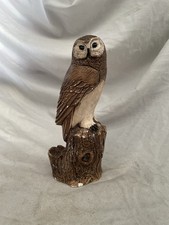 Owl On Tree Stump Statue