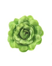 Vintage Style Velour Feel Rose Flower on Brooch Pin