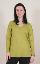 Women V-Neck Jumper Oversize Soft Feel Pullover Top