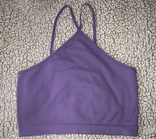 Purple Ribbed Halter Neck Top Primark SIZE 10-12 SIZE S / SMALL women’s 
