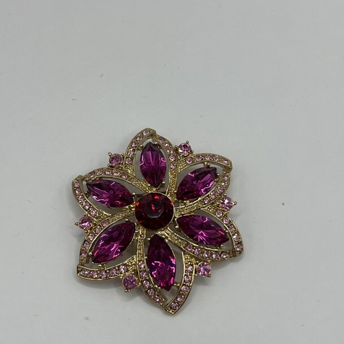 Pink rhinestone flower - m&s,