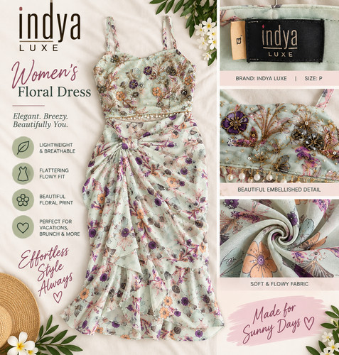 Pre draped floral - draped,