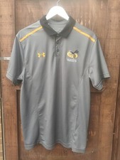 Mens Under Armour London Wasps Rugby Union Polo Shirt Jersey Size Medium Loose 