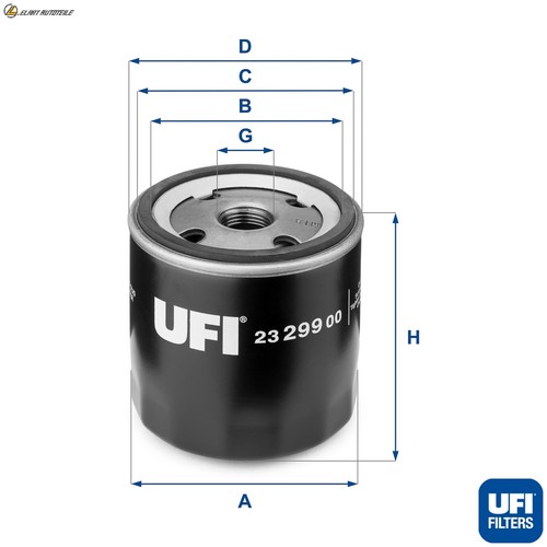 Oil filter 299 for fiat - filter, 23.299.00