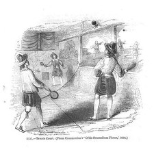 TENNIS COURT in 1658 - Antique