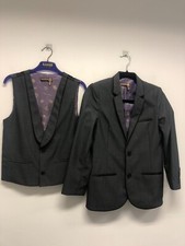 TED BAKER SUIT JACKET AND WAISTCOAT IN GREY 12 YEARS BNWOT (0234)