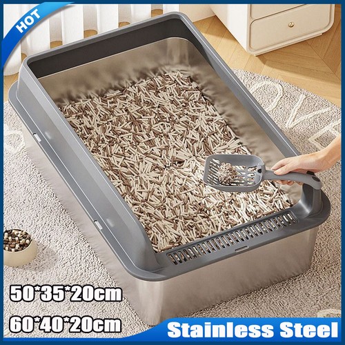 Large stainless steel cat open - large,