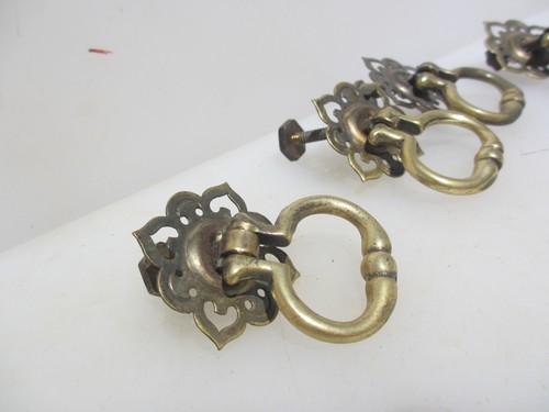Antique brass drawer handles - brass,