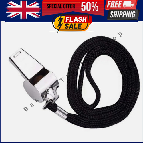 2pc metal referee whistle with - metal,