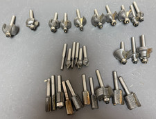 29 Diamond Router Bits Job Lot – Round Over and Straight Cutters Mixed Set