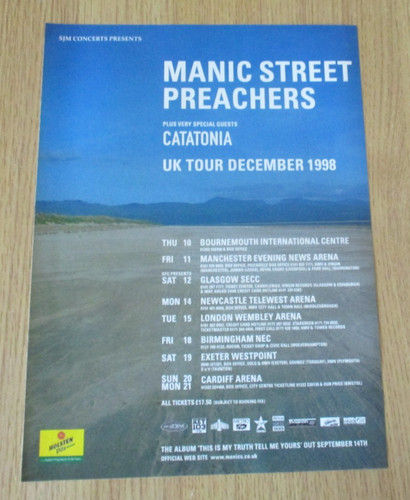 Manic street preachers tour - preachers, uk
