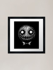 Scary Doll Face Framed Art