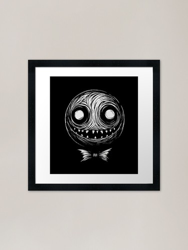 Scary doll face framed art - scary,
