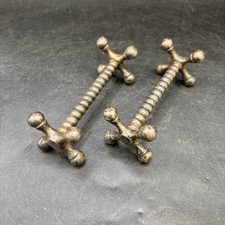 K nife Rests 3" x 1" Pair of Antique Patina Bath Tap Screw Design