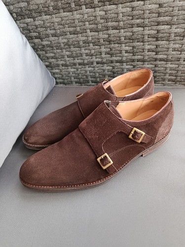 Brown clarks suede monk casual - brown,