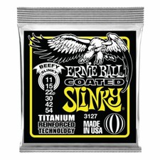 ELECTRIC GUITAR STRINGS ERNIE BALL 3127 COATED BEEFY SLINKY TITANIUM RPS - 11-54