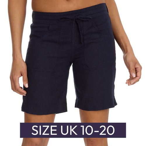 Ladies linen navy longline - ladies,