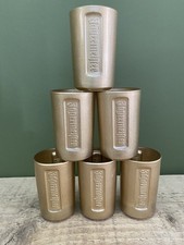 Jagermeister Gold Shot Glasses X 6, Hard To Find In Gold!