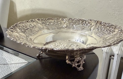 Sterling silver flower tray - sterling,