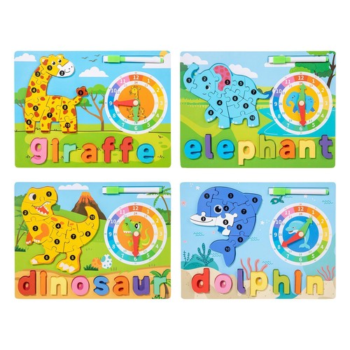 Animal wooden puzzle - wooden,